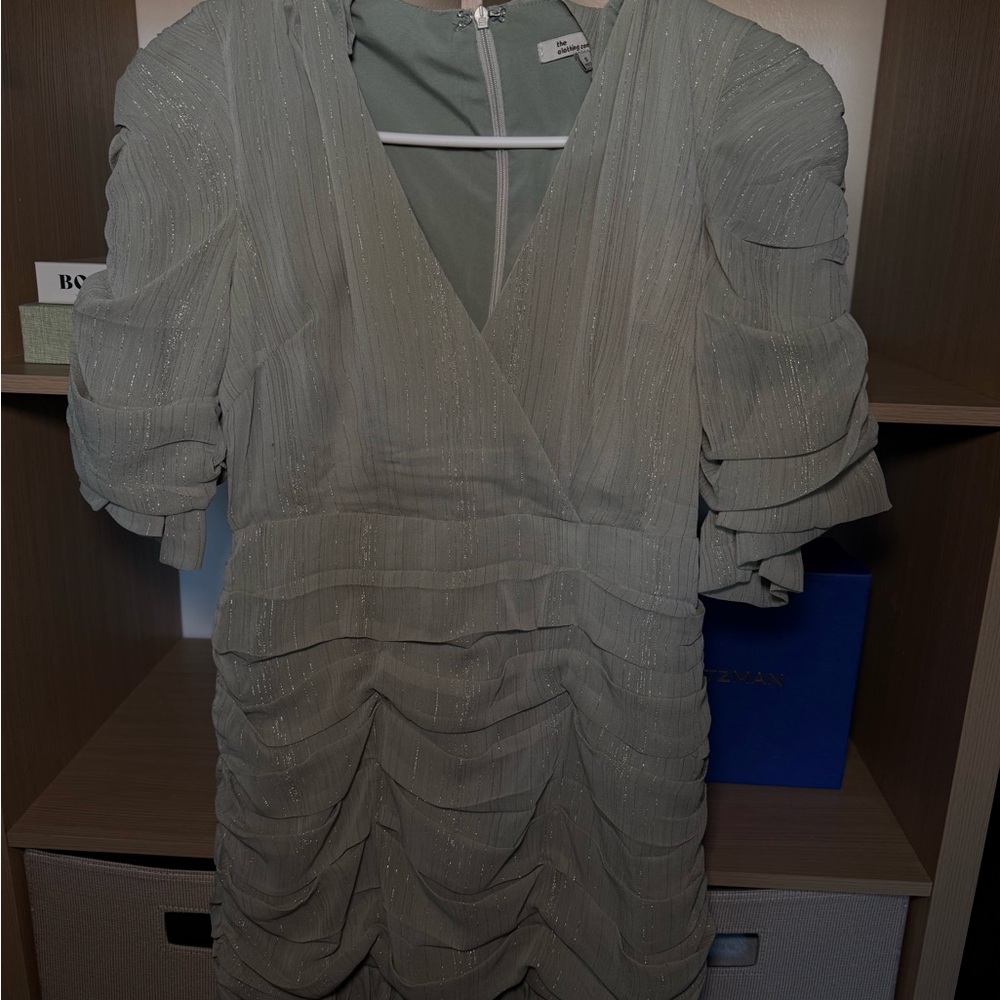 Elegant Green Ruched Dress
